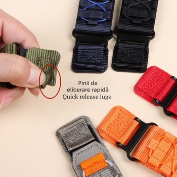 Brățară Velcro din nailon pentru Huawei Watch 2 Pro, 20/22 mm