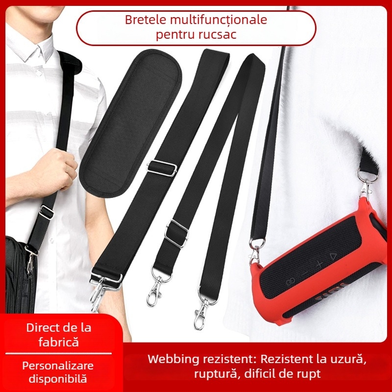 Curea de umăr din nylon pentru genți – ultra-ușoară, reglabilă, crossbody, pentru laptopuri și genți