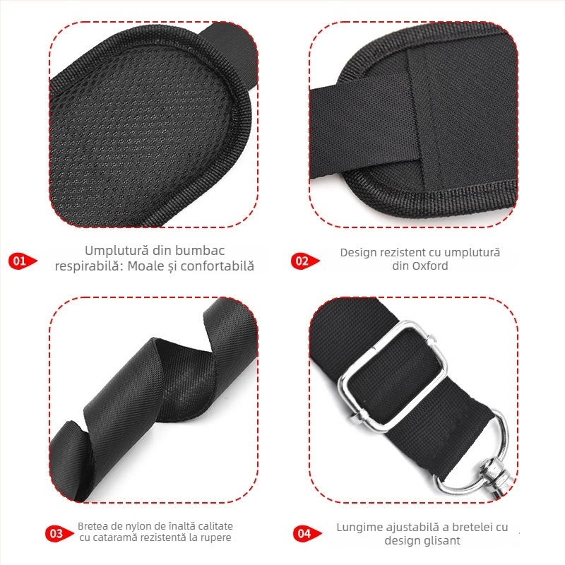Curea de umăr din nylon pentru genți – ultra-ușoară, reglabilă, crossbody, pentru laptopuri și genți