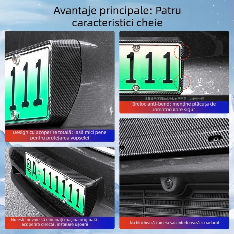 Ramă de înmatriculare pentru Tesla Model Y3/YL, accesoriu de montaj, nepersonalizabil