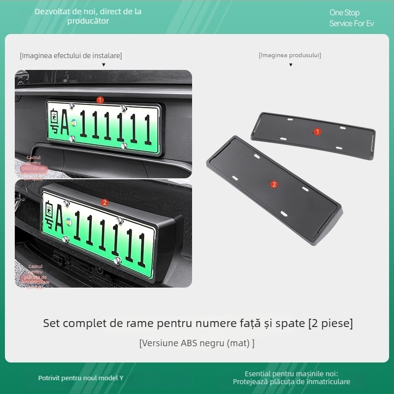 Ramă de înmatriculare pentru Tesla Model Y3/YL, accesoriu de montaj, nepersonalizabil