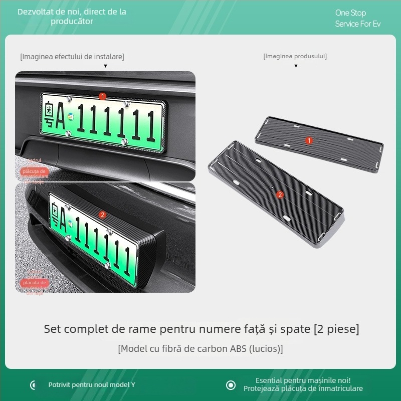 Ramă de înmatriculare pentru Tesla Model Y3/YL, accesoriu de montaj, nepersonalizabil
