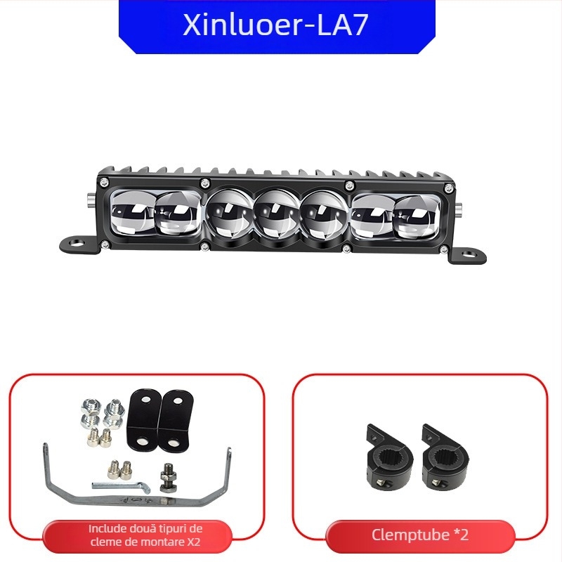 Proiector LED cu laser pentru mașină – LED 100W, 12-60V, Model LA7, Aliaj de aluminiu, Potrivit pentru majoritatea mașinilor și camioanelor