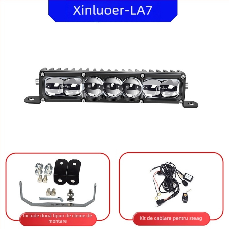 Proiector LED cu laser pentru mașină – LED 100W, 12-60V, Model LA7, Aliaj de aluminiu, Potrivit pentru majoritatea mașinilor și camioanelor