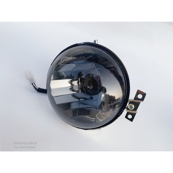 Ansamblu iluminare pentru bicicletă electrică Turtle King: far frontal, semnale față și spate, carcasa farului din spate cu sticlă transparent fumuriu – OEM, compatibil cu alte modele