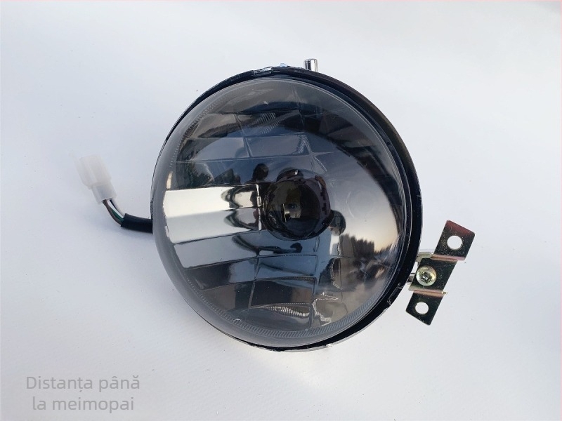 Ansamblu iluminare pentru bicicletă electrică Turtle King: far frontal, semnale față și spate, carcasa farului din spate cu sticlă transparent fumuriu – OEM, compatibil cu alte modele