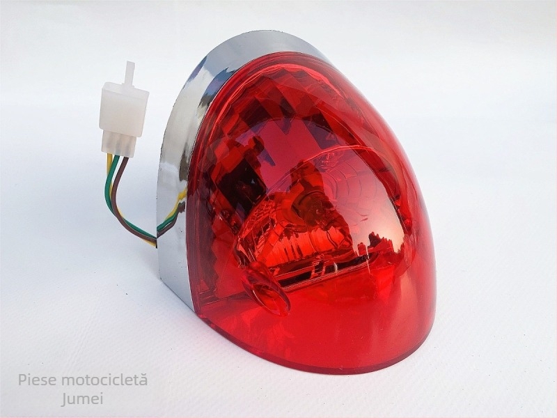 Ansamblu iluminare pentru bicicletă electrică Turtle King: far frontal, semnale față și spate, carcasa farului din spate cu sticlă transparent fumuriu – OEM, compatibil cu alte modele