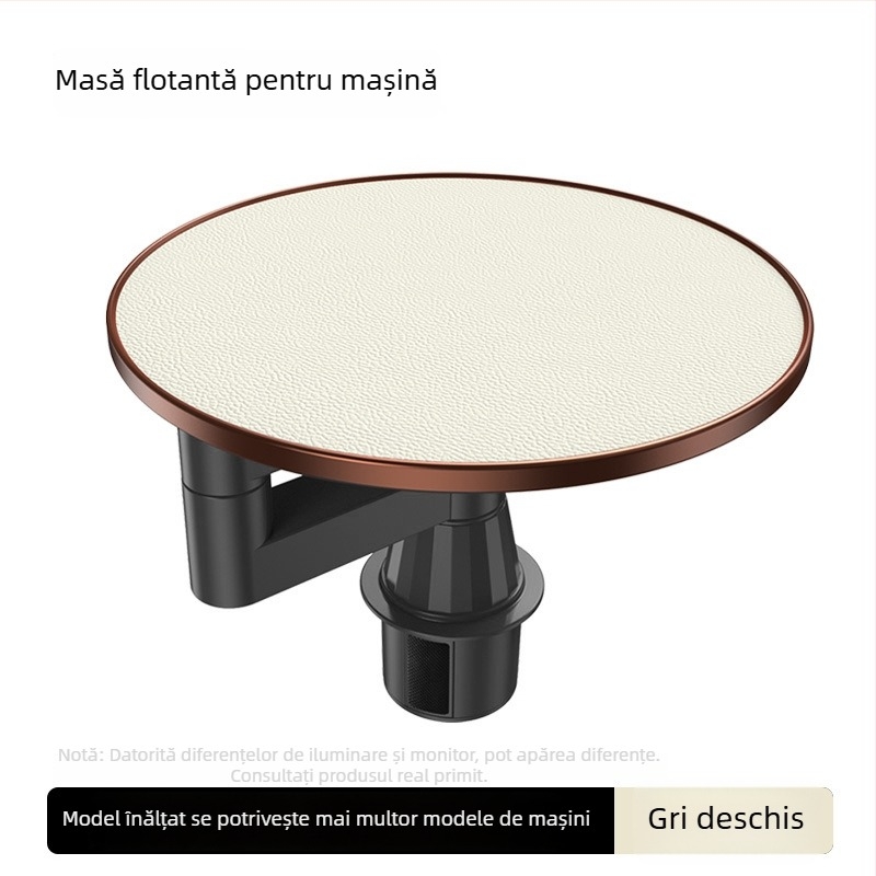 Nipori Tavă pentru scaunul din fața mașinii, rotire la 360°, multifuncțională, din in, montaj încorporat