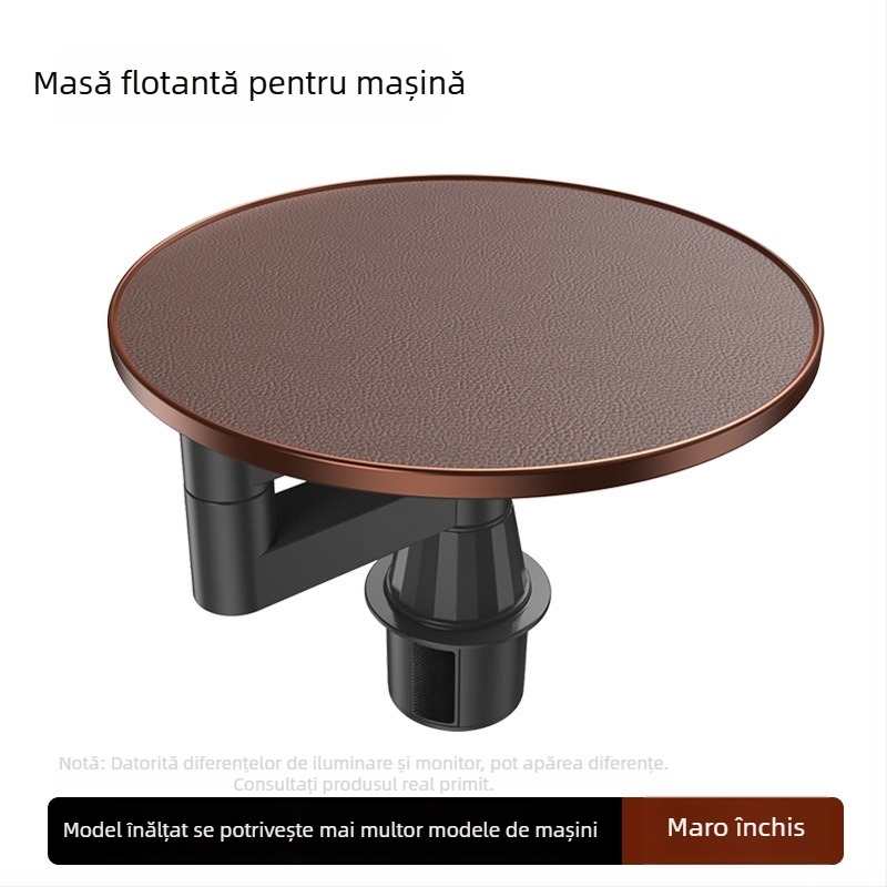 Nipori Tavă pentru scaunul din fața mașinii, rotire la 360°, multifuncțională, din in, montaj încorporat