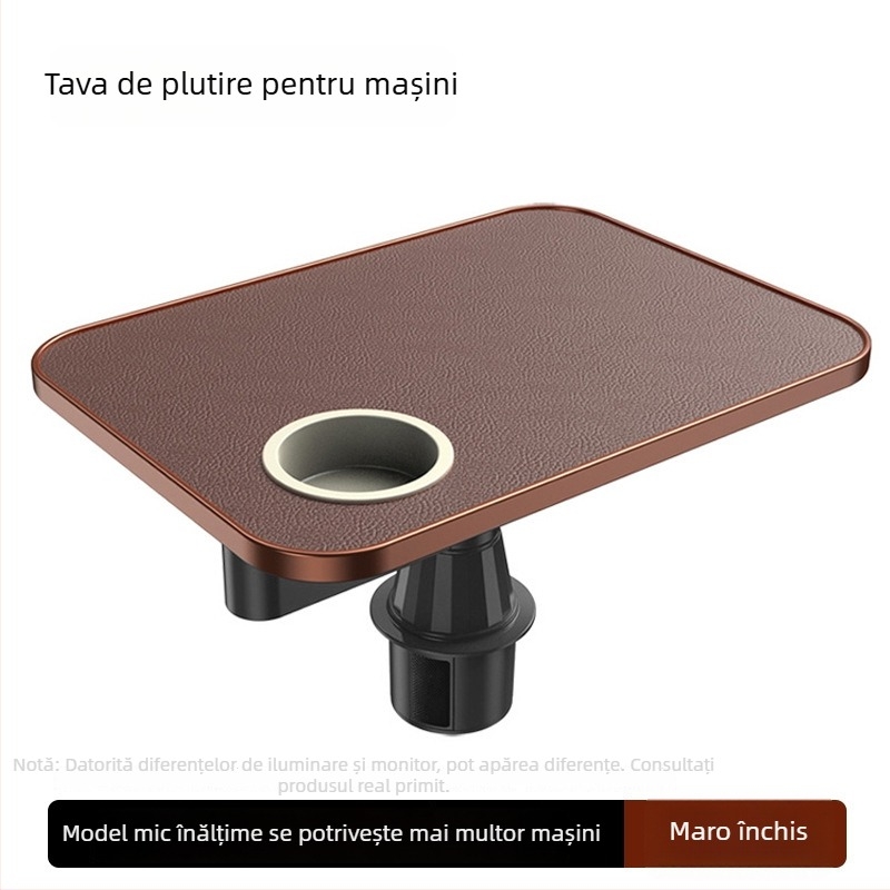 Nipori Tavă pentru scaunul din fața mașinii, rotire la 360°, multifuncțională, din in, montaj încorporat