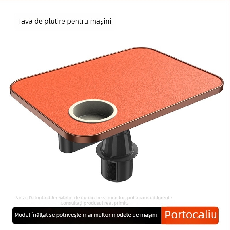 Nipori Tavă pentru scaunul din fața mașinii, rotire la 360°, multifuncțională, din in, montaj încorporat