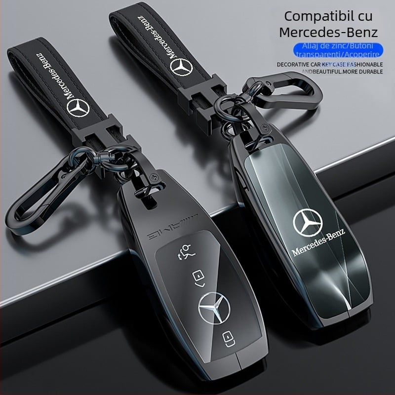 Carcasă pentru chei Mercedes-Benz modele: S-Class Maybach, C-Class (C200L), E260L, E300L, GLB, GLC260L; aliaj de zinc; stil simplu