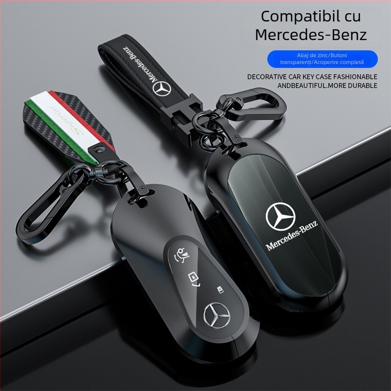 Carcasă pentru chei Mercedes-Benz modele: S-Class Maybach, C-Class (C200L), E260L, E300L, GLB, GLC260L; aliaj de zinc; stil simplu