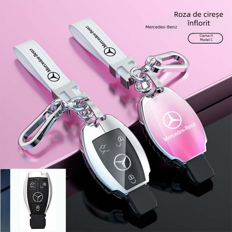 Carcasă pentru chei Mercedes-Benz modele: S-Class Maybach, C-Class (C200L), E260L, E300L, GLB, GLC260L; aliaj de zinc; stil simplu
