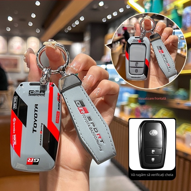 Carcasă pentru cheia Toyota pentru Camry, Corolla, Levin, Avalon, Highlander, RAV4 și CH-R cu cataramă metalică