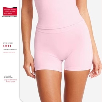 Șorturi de yoga pentru femei, talie înaltă, control al abdomenului și ridicare a feselor, material care evacuează umezeala, compoziție nailon/spandex 75%/25%