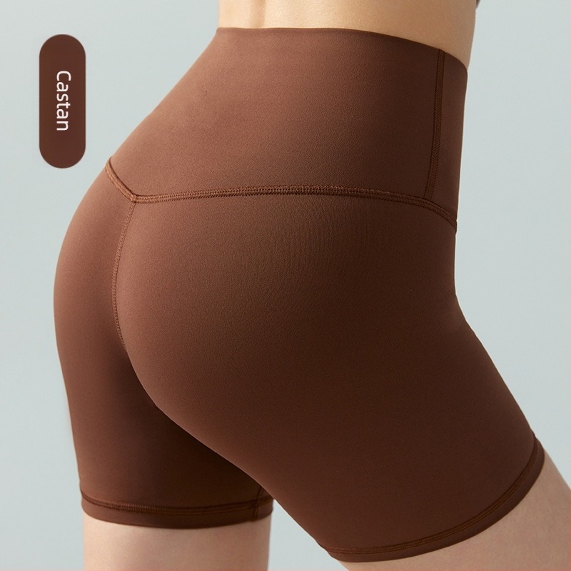 Șorturi de yoga pentru femei, talie înaltă, design pentru ridicarea feselor, material respirabil, 80% nylon, 20% Lycra, lungime 4/4, Slim fit.