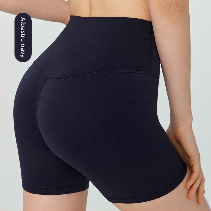 Șorturi de yoga pentru femei, talie înaltă, design pentru ridicarea feselor, material respirabil, 80% nylon, 20% Lycra, lungime 4/4, Slim fit.