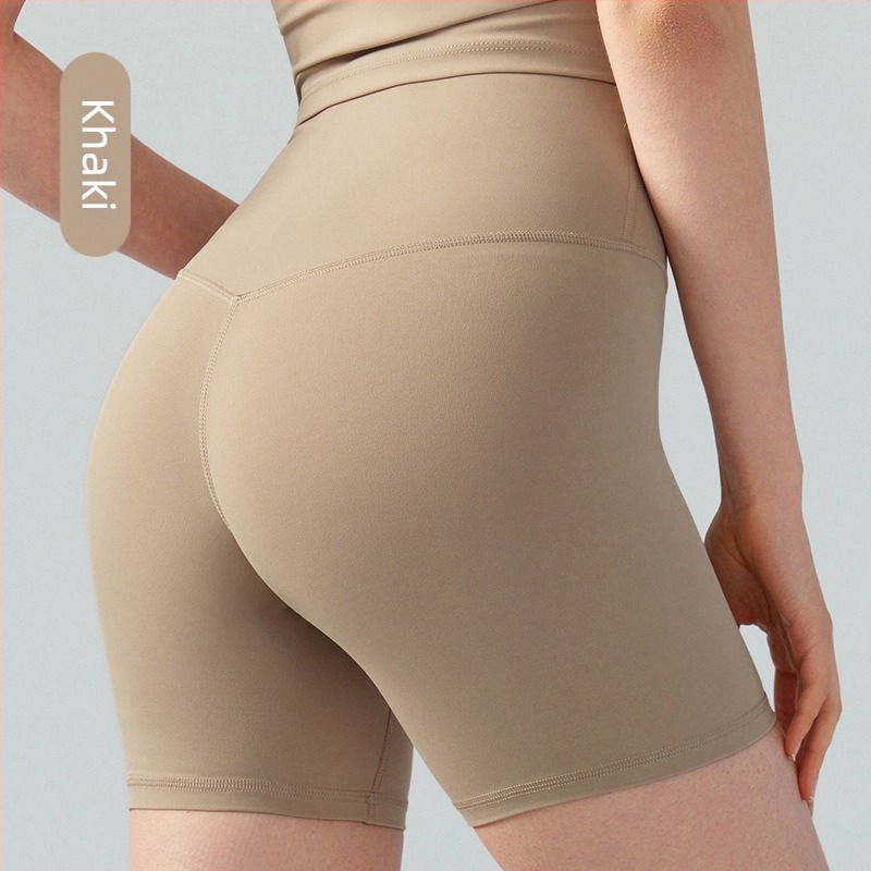 Șorturi de yoga pentru femei, talie înaltă, design pentru ridicarea feselor, material respirabil, 80% nylon, 20% Lycra, lungime 4/4, Slim fit.