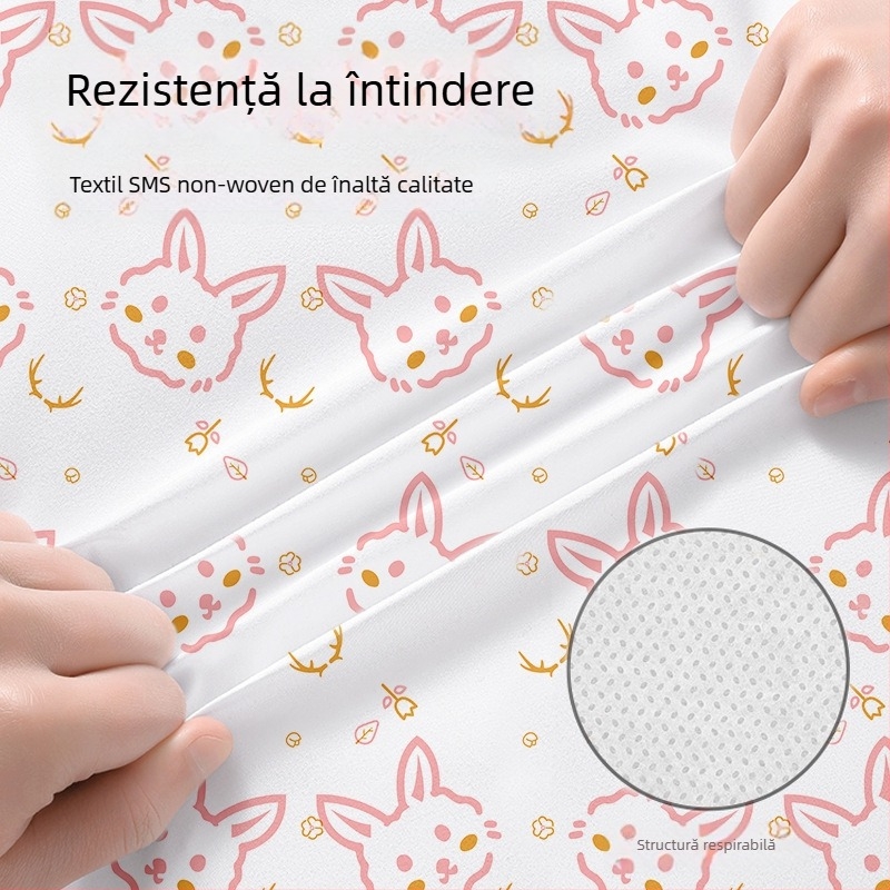 Set de cearșafuri de unică folosință pentru călătorii – set de patru piese, material SMS, husă de pilotă și față de pernă