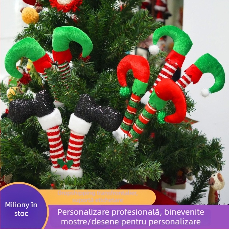 Decorațiuni pentru brad — Stil modern de artă, Compatibile cu aranjamente în vază, Materiale: plastic, fier, stofă