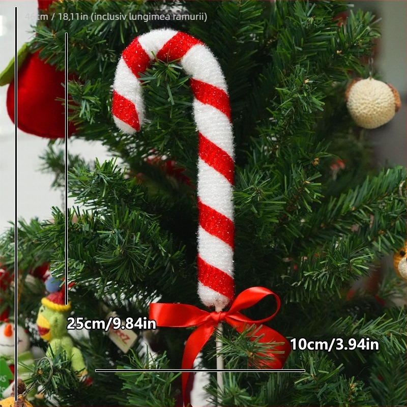 Decorațiuni pentru brad — Stil modern de artă, Compatibile cu aranjamente în vază, Materiale: plastic, fier, stofă