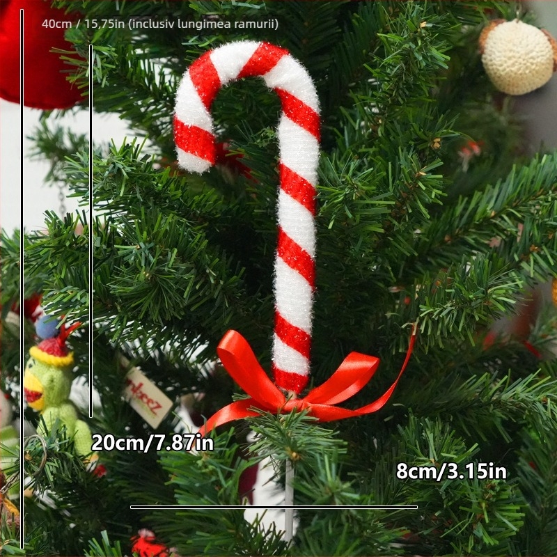 Decorațiuni pentru brad — Stil modern de artă, Compatibile cu aranjamente în vază, Materiale: plastic, fier, stofă