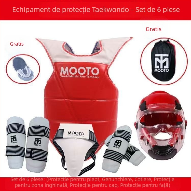 Set complet de protecție Taekwondo pentru copii și adulți, antrenamente practice, 5–8 piese, protecții mai groase