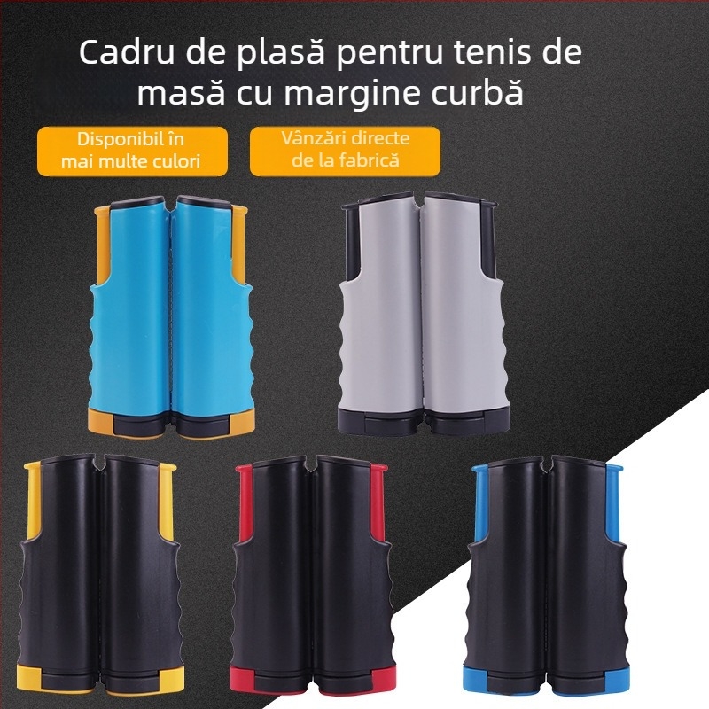 Set pentru suport de tenis de masă cu cadru de plasă retractabil portabil, material ABS, specificații standard, include 3 mingi