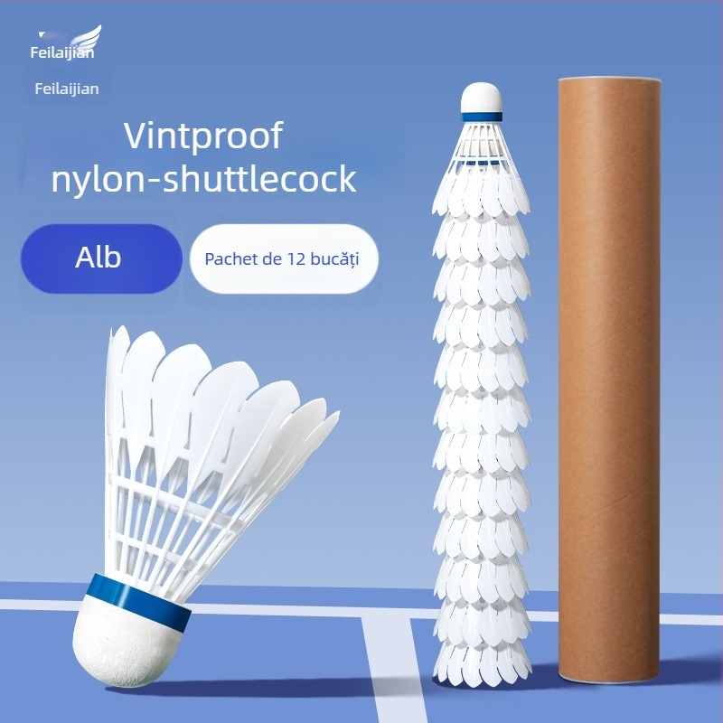 Feilai Jian Rachetă de badminton, cadru din aliaj de fier, șnur din nailon, greutate 95–100 g