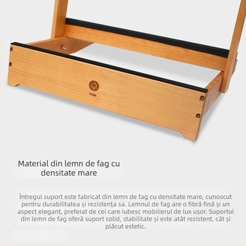 Raft de depozitare și expunere pentru rachete de tenis din lemn masiv, cu suport mobil — Cod produs F97h867s5mh888