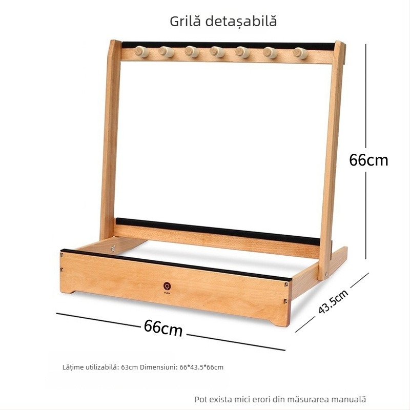 Raft de depozitare și expunere pentru rachete de tenis din lemn masiv, cu suport mobil — Cod produs F97h867s5mh888