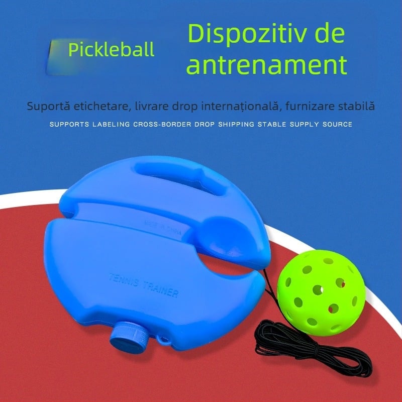 Antrenor de pickleball pentru o persoană, cu 40 de găuri — set de antrenament cu sfoară, PTE, aproximativ 0,15 kg, ambalaj transparent