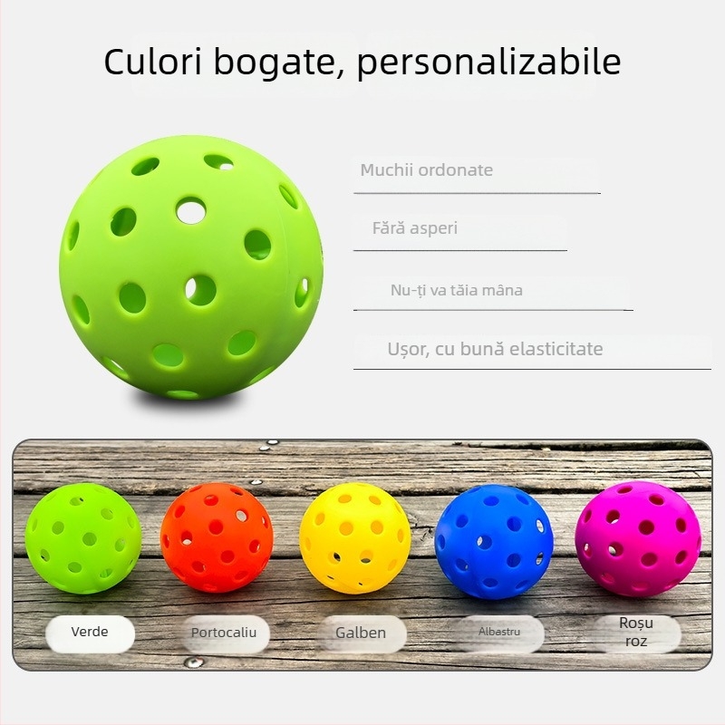 Antrenor de pickleball pentru o persoană, cu 40 de găuri — set de antrenament cu sfoară, PTE, aproximativ 0,15 kg, ambalaj transparent