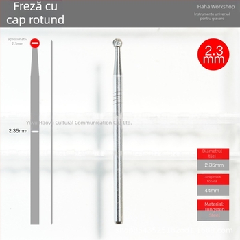 Cuțit de sculptură manual din oțel tungsten, vârf sferic, pentru lemn, oase și sâmburi de măsline