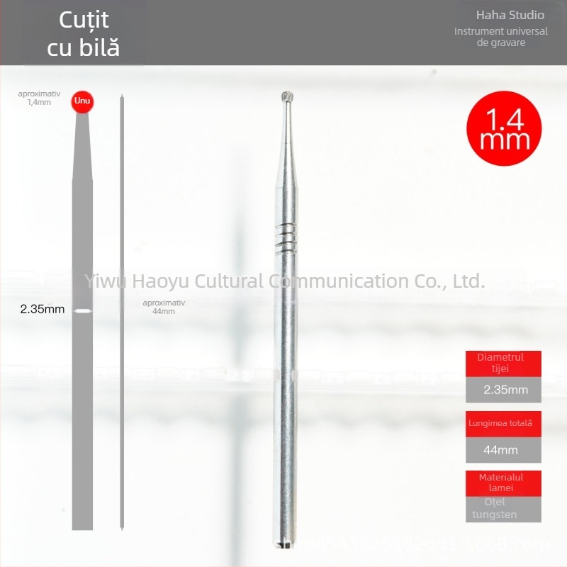 Cuțit de sculptură manual din oțel tungsten, vârf sferic, pentru lemn, oase și sâmburi de măsline