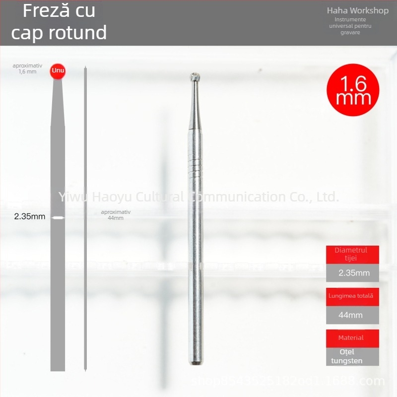 Cuțit de sculptură manual din oțel tungsten, vârf sferic, pentru lemn, oase și sâmburi de măsline