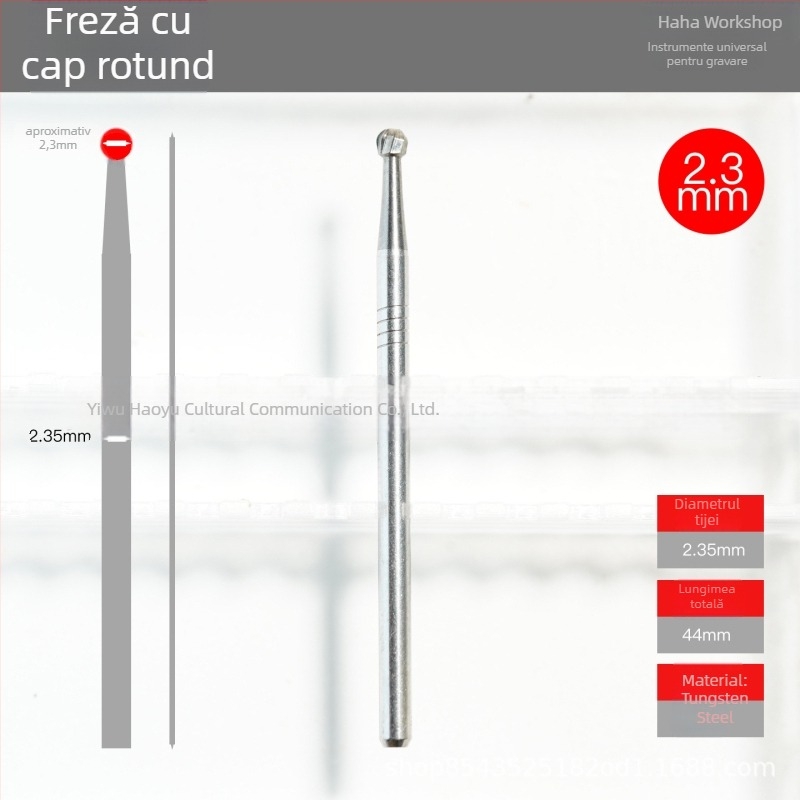 Cuțit de sculptură manual din oțel tungsten, vârf sferic, pentru lemn, oase și sâmburi de măsline