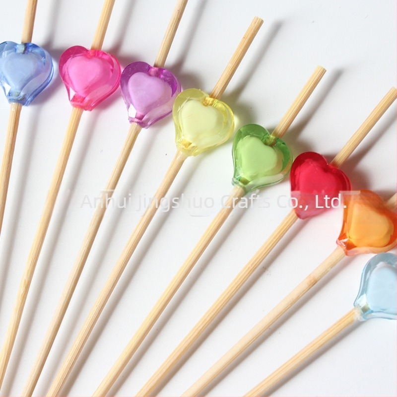 Scobitori din bambus, de unică folosință pentru cocktailuri, grosime 2 mm, imprimare logo disponibilă, procesare și personalizare, potrivite pentru fructe, pâine și decorarea alimentelor