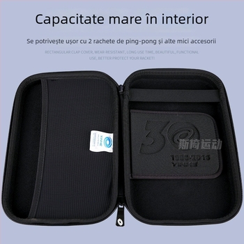 Galaxy husă pentru paleta de ping-pong, carcasă dură, cu două straturi, portabilă, poliester + EVA