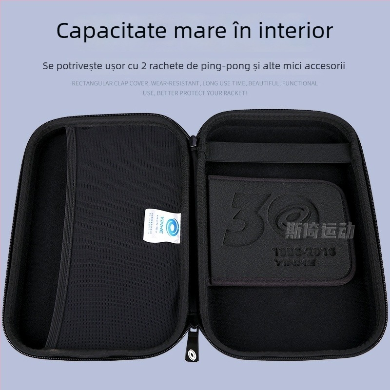 Galaxy husă pentru paleta de ping-pong, carcasă dură, cu două straturi, portabilă, poliester + EVA