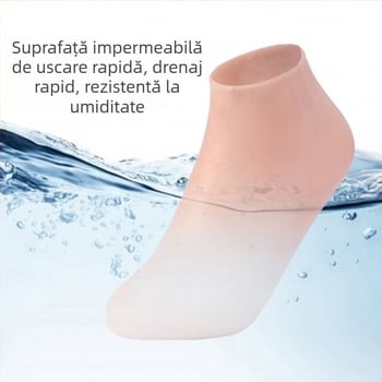 BNWTydhw șosete de scufundare din silicon, elastice, impermeabile, talpă moale, pentru snorkeling și înot