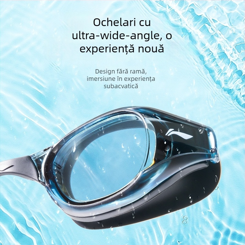 Li Ning ochelari de înot antifog, impermeabili, cu lentile din policarbonat – șapcă de înot inclusă