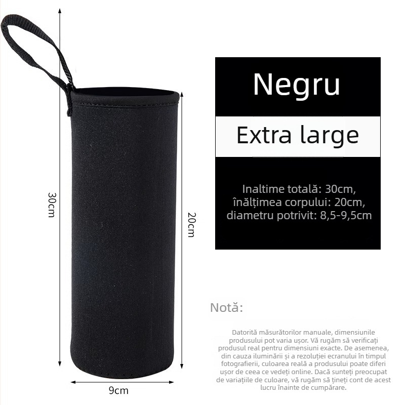 Husă universală pentru pahar din PU cu izolație termică, protecție la arsuri și la căderi, portabilă