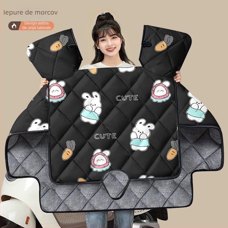 Husa PVC anti-vânt pentru vehicule electrice și motociclete cu baterie – universală, neimpermeabilă, deschidere manuală