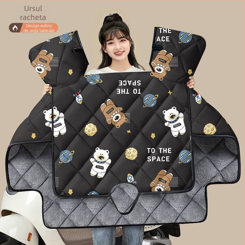 Husa PVC anti-vânt pentru vehicule electrice și motociclete cu baterie – universală, neimpermeabilă, deschidere manuală