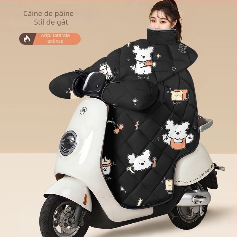 Husa PVC anti-vânt pentru vehicule electrice și motociclete cu baterie – universală, neimpermeabilă, deschidere manuală