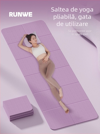Longway saltea de yoga pliabilă – antiderapantă, TPE, 6–8 mm, 670 g