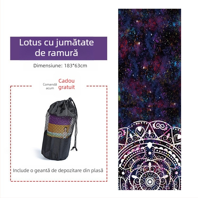 Prosop pentru covor de yoga - fibră ultra-fină, grosime 3 mm, greutate 480 g, personalizabil