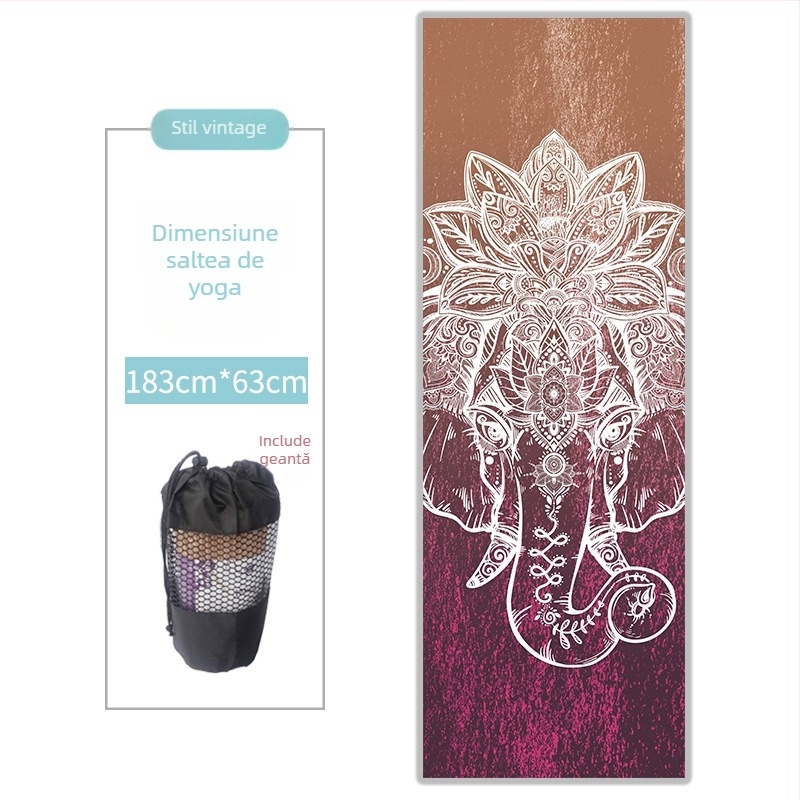Prosop pentru covor de yoga - fibră ultra-fină, grosime 3 mm, greutate 480 g, personalizabil